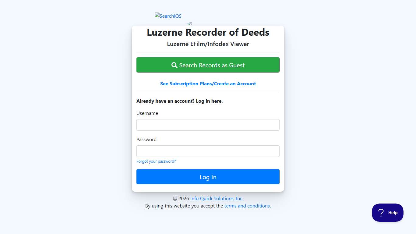 Luzerne Recorder of Deeds - SearchIQS